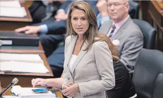  ?? CHRIS YOUNG THE CANADIAN PRESS ?? Ontario Attorney General Caroline Mulroney said the carbon tax plan challenge is not simply a “symbolic” gesture to appease Conservati­ve supporters.