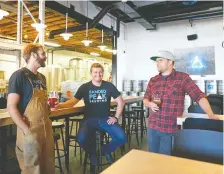  ?? BANDED PEAK BREWING ?? The co-founders of Calgary’s Banded Peak Brewing Ltd. are Alex Horner, left, Matthew Berard and Colin Mclean.