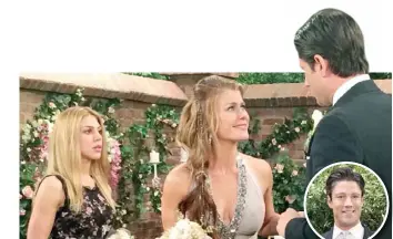  ??  ?? Abby (left) watches as her hook-up EJ marries Sami…