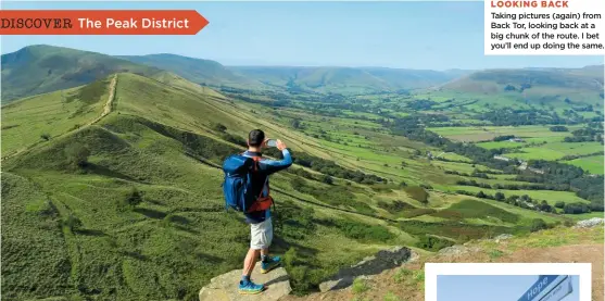  ??  ?? LOOKING BACK
Taking pictures (again) from Back Tor, looking back at a big chunk of the route. I bet you’ll end up doing the same.