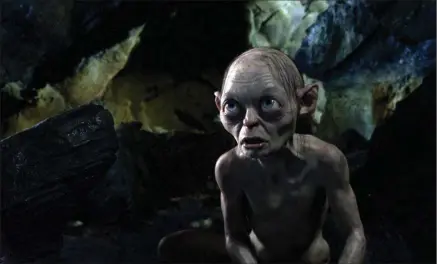  ?? WARNER BROS. ?? Andy Serkis as Gollum in a scene from “The Hobbit: An Unexpected Journey.”