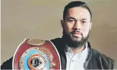  ?? — Reuters photo ?? File photo of Joseph Parker posing with his WBO belt.