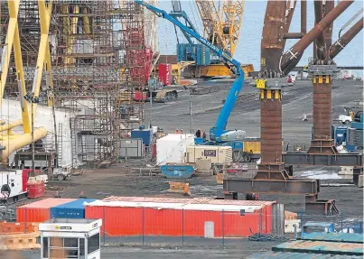  ?? Picture: Tina Norris. ?? The BiFab yard at Methil is one of three under threat unless new contracts are won. Now a top GMB official is warning the future of the whole of Fife could be at stake.