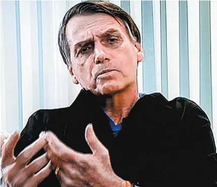  ?? MARCIO MERCANTE / AGENCIA O DIA ?? Jair Bolsonaro: em entrevista para redes de televisão, presidente eleito defende a manutenção do teto de gastos da União