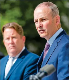  ?? ?? PROMISE: Housing Minister Darragh O’Brien and Micheál Martin