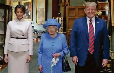  ?? PIC EPA ?? Queen Elizabeth II welcomed US President Donald Trump for tea at Windsor Castle on July 13 — after he kept her waiting for 12 minutes.