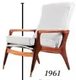  ??  ?? 1958 An early Lowen design, the SC58 (for Fler) epitomises Lowen’s ScandiPaci­fic style.