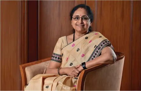  ?? ?? TAKING THE LEAD Padmaja Chunduru’s leadership skills as MD & CEO were on full display at Indian Bank between 2018-21