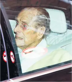  ?? JEFF SPICER ?? Going home:
The Duke of Edinburgh leaving hospital