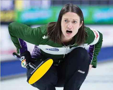  ?? ANDREW VAUGHAN/THE CANADIAN PRESS ?? Prince Edward Island skip Suzanne Birt has played her way into the championsh­ip round at the Scotties Tournament of Hearts in Sydney, N.S. Birt has not been in serious contention at the national tournament since a third-place finish in 2003.