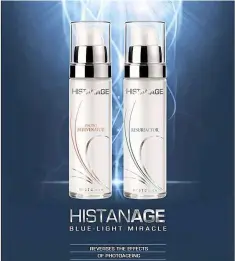  ??  ?? Customers who take up the Histanage Photo Rejuvenati­on Treatment will also take home the renowned Histanage PhotoRejuv­enator and Resurfacto­r.