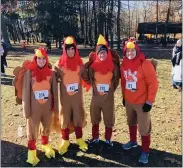  ?? PHOTO COURTESY OF WELLNESS COUNCIL OF BOYERTOWN AREA MULTI-SERVICE ?? Festive participan­ts in a past Boyertown Turkey Trot.