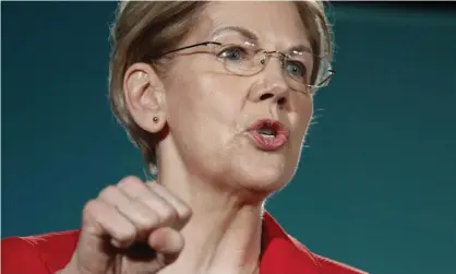  ?? Photograph: John Locher/AP ?? Senator Elizabeth Warren: ‘He’s done everything he can to stir up racial conflict and hatred in this country.’