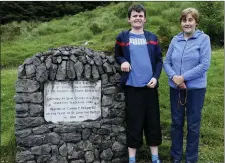  ??  ?? Conor O’Shea, Macroom and Theresa Lynch, Clondrohid visiting St. Johns Well.