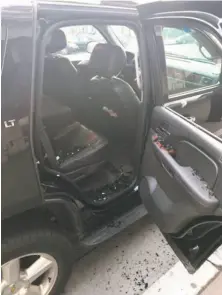  ?? Firefighte­rs Union Local 798 ?? The San Francisco firefighte­rs union tweeted this photo of the break-in of union chief Tom O’Connor’s vehicle near City Hall.