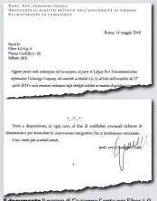  ??  ?? Il documento
Il parere di Giuseppe Conte per Fiber 4.0