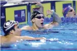  ??  ?? OMAHA: Chase Kalisz of the United States reacts after competing in the Men’s 400m individual medley final during Day One of the 2021 US Olympic Team Swimming Trials at CHI Health Center on Sunday. —AFP