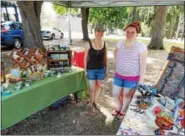  ?? LISA MITCHELL - DIGITAL FIRST MEDIA ?? Sheila Sacks Designs of Mertztown, left, and Rebeka Birch of The Owl & The Squirrely Cat of Kutztown.