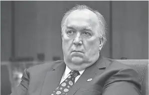  ??  ?? Interim President John Engler and Michigan State University have not said how they will pay Larry Nassar’s abuse victims. MATTHEW DAE SMITH/LANSING STATE JOURNAL