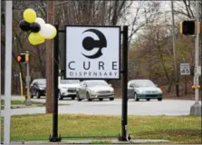  ?? MARIAN DENNIS – DIGITAL FIRST MEDIA ?? Cure Pennsylvan­ia, a medical marijuana dispensary in Phoenixvil­le, celebrated its opening April 6. Patients were required to show their medical marijuana cards and photo IDs to get into the building for consultati­ons.