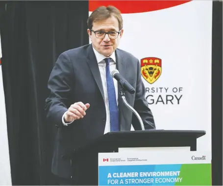  ?? THE CANADIAN PRESS/FILES ?? Federal Environmen­t Minister Jonathan Wilkinson forgets that Alberta already has a robust carbon plan, writes Don Braid.