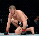  ?? PHOTOS: GETTY IMAGES ?? Khabib Nurmagomed­ov, of Russia, was hospitalis­ed due to ‘‘weight management medical issues’’.