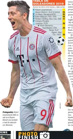  ??  ?? Protagonis­ta. Robert Lewandowsk­i brilla no solo en el Bayern Múnich sino también a nivel de selección con Alemania.