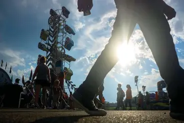  ?? Gazette file photo ?? ■ The Four States Fair & Rodeo has a new spring time slot, beginning with the carnival rides and a monster truck show on Friday, April 2.