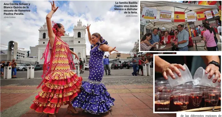  ?? JOHN DURAN JOHN DURAN JOHN DURAN ?? Ana Cecilia Schaer y Blanca Quirós de la escuela de flamenco Paulina Peralta. La familia Badilla Castro vino desde México a disfrutar de la feria.