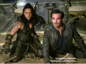  ?? ?? Quest stars: Michelle Rodriguez and Chris Pine.