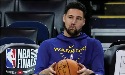  ??  ?? Golden State’s Klay Thompson is known for his long-range shooting. Photograph: John G Mabanglo/EPA