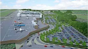  ??  ?? How an expanded Bristol Airport could look