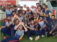  ?? Supplied photo ?? Sharjah won by eight wickets to claim the title. —