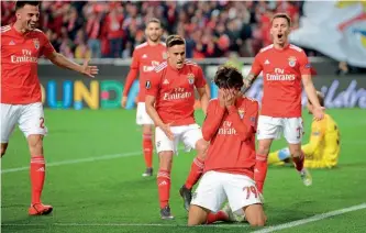  ??  ?? Hat-trick hero…Joao Felix after scoring against Eintracht Frankfurt in 2019