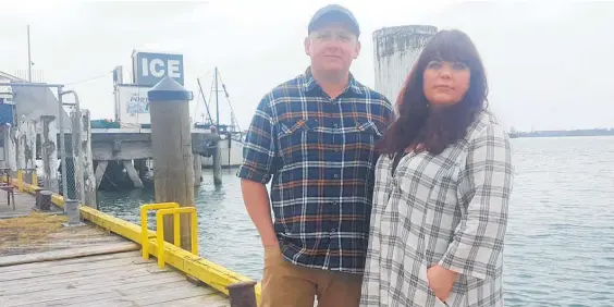  ?? Photo / Sandra Conchie ?? Dan and Erika Harvey of family-owned commercial fishing business Red Line Fishing fear increased compliance costs could force them out of the industry.