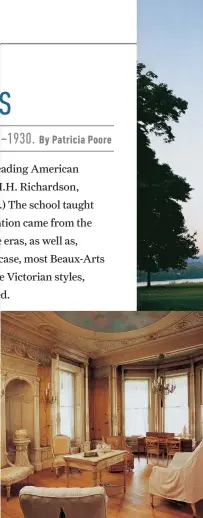  ??  ?? European eclecticis­m in on view in the Louis XVI drawing room at Wilderstei­n in Rhinebeck, N.Y. The Vanderbilt Mansion TOP at Hyde Park, by McKim, Mead & White. ABOVE