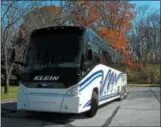  ?? MEDIANEWS GROUP FILE PHOTO ?? Klein Transporta­tion and OurBus have launched bus service from Berks County to New York City after last week’s closing of Bieber Bus. The company said things are going well and it expects ridership to grow.