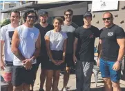  ??  ?? Elk staff are not shy to get their photos with celebritie­s who drop by including, from left, Javier Bardem, Orlando Bloom and the Queensland State of Origin team.