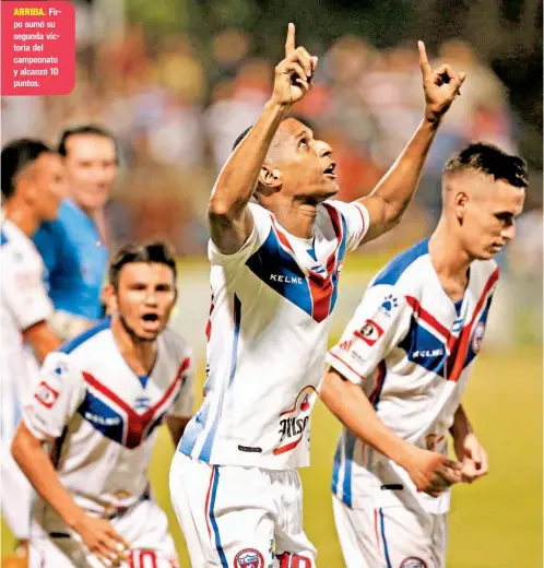  ??  ?? Firpo sumó su segunda victoria del campeonato y alcanzó 10 puntos.