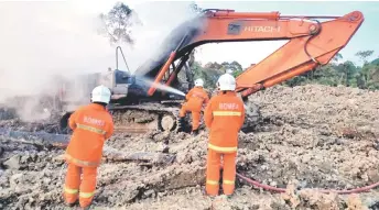  ?? ?? According to a statement from Petronas, the incident was believed to have involved a third-party contractor performing work unrelated to the SSGP operations nearby the pipeline’s right-of-way area.