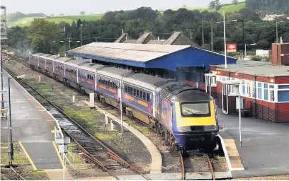  ??  ?? The reopeneing of the train line between Carmarthen and Aberystwyt­h is expected to cost significan­tly less than previously thought.