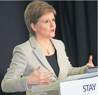  ?? Pictures: PA/Shuttersto­ck ?? First Minister Nicola Sturgeon giving the daily briefing in Edinburgh, and Scottish Conservati­ve MSP Alexander Burnett.
