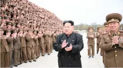  ?? PICTURE: KCNA/REUTERS ?? NEW BRASS: North Korean leader Kim Jong-un has effected changes to his military top management with suggestion­s rife that the appointmen­ts are a reward for those who have shown loyalty to him.