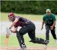  ??  ?? Northern Districts batsman Daryl Mitchell turns a ball into the leg-side against the Central Stags in their Ford Trophy match at Seddon Park, Hamilton.