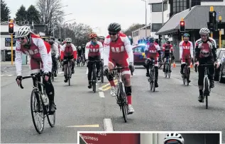  ?? PHOTOS: LUISA GIRAO ?? Fundraiser­s . . . Fortysix riders rode from Queenstown to Invercargi­ll yesterday as part of the Westpac Chopper Appeal Bike Ride. Right: Southland paraathlet­e Hannah Pascoe welcomes Paralympia­n Mary Fisher (centre) who took part in the ride with Brook Armishaw.