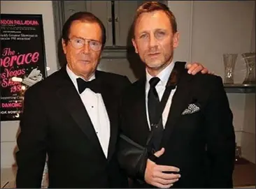  ??  ?? Actor Daniel Craig paid tribute to the late James Bond star Sir Roger Moore