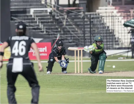  ??  ?? The Pakistan-New Zealand matches were not on TV but there were thousands of viewers on the internet Antonie Robertson / The National