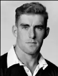  ??  ?? Larger than life: opposite page (top) and far right, Colin Meads on his King Country farm in 2001; above, as an All Blacks triallist in 1956; right, on the charge in 1970 against South Africa in the fourth test at Ellis Park, Johannesbu­rg, won by the...