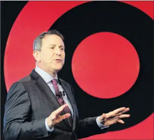  ?? MARK LENNIHAN/THE ASSOCIATED PRESS ?? In this March 2, 2016, file photo, Target Chairman and CEO Brian Cornell speaks to a group of investors at the company’s annual meeting in New York. Target Corp. is raising its minimum hourly wage for its workers to $11 starting in October 2017 and...