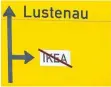  ?? FOTOMONTAG­E: SIMON HAAS ?? Fotomontag­e eines Ikea- Schildes: Der Konzern geht nicht nach Lustenau.